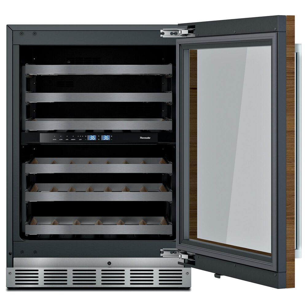 Thermador 24" Glass Door Wine Cooler with Right Hinge - Panel Sold Separately, , large
