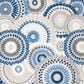 Safavieh Cabana CBN382G 6"7" Round Grey and Blue Indoor/Outdoor Area Performance Rug, , large
