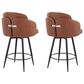 Lumisource Dahlia 26" Swivel Counter Stool in Camel (Set of 2), , large