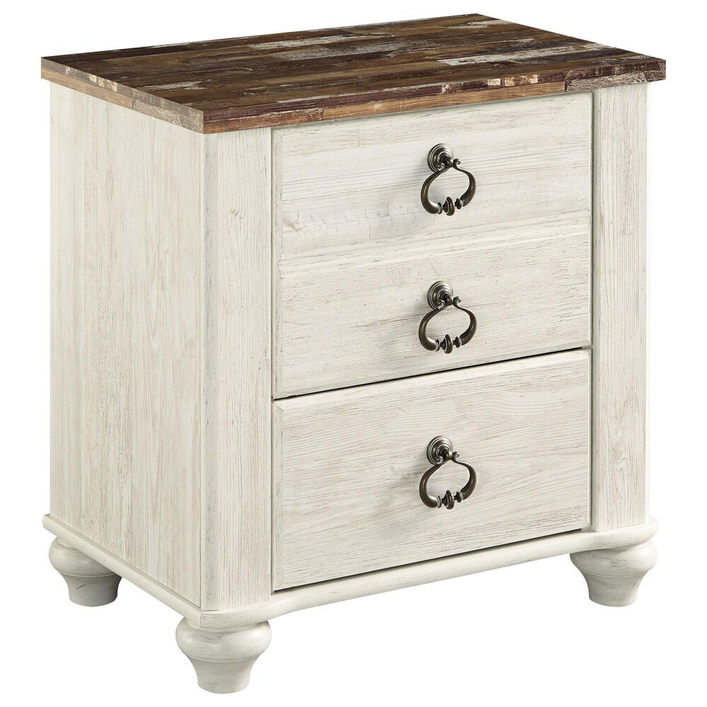 Ashley Willowton 5-Piece Queen Panel Bedroom Set in Whitewash, , large