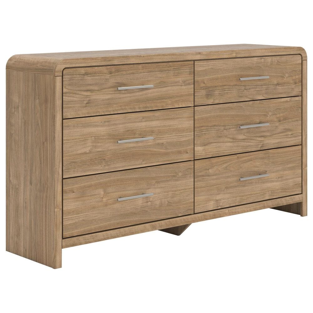 Ashley Gramburg 6-Drawer Dresser in Warm Natural Brown, , large