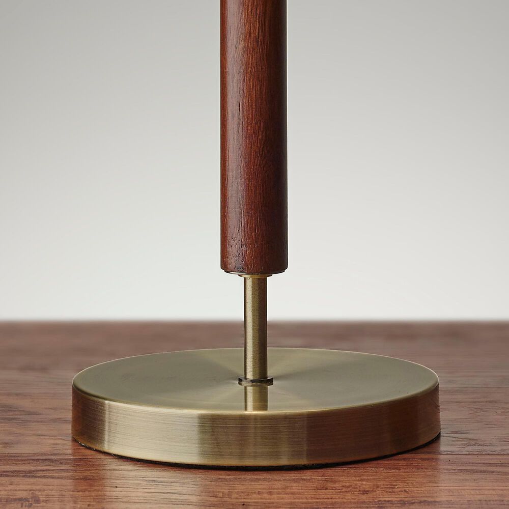 Adesso Hamilton Table Lamp in Walnut and Antique Brass, , large