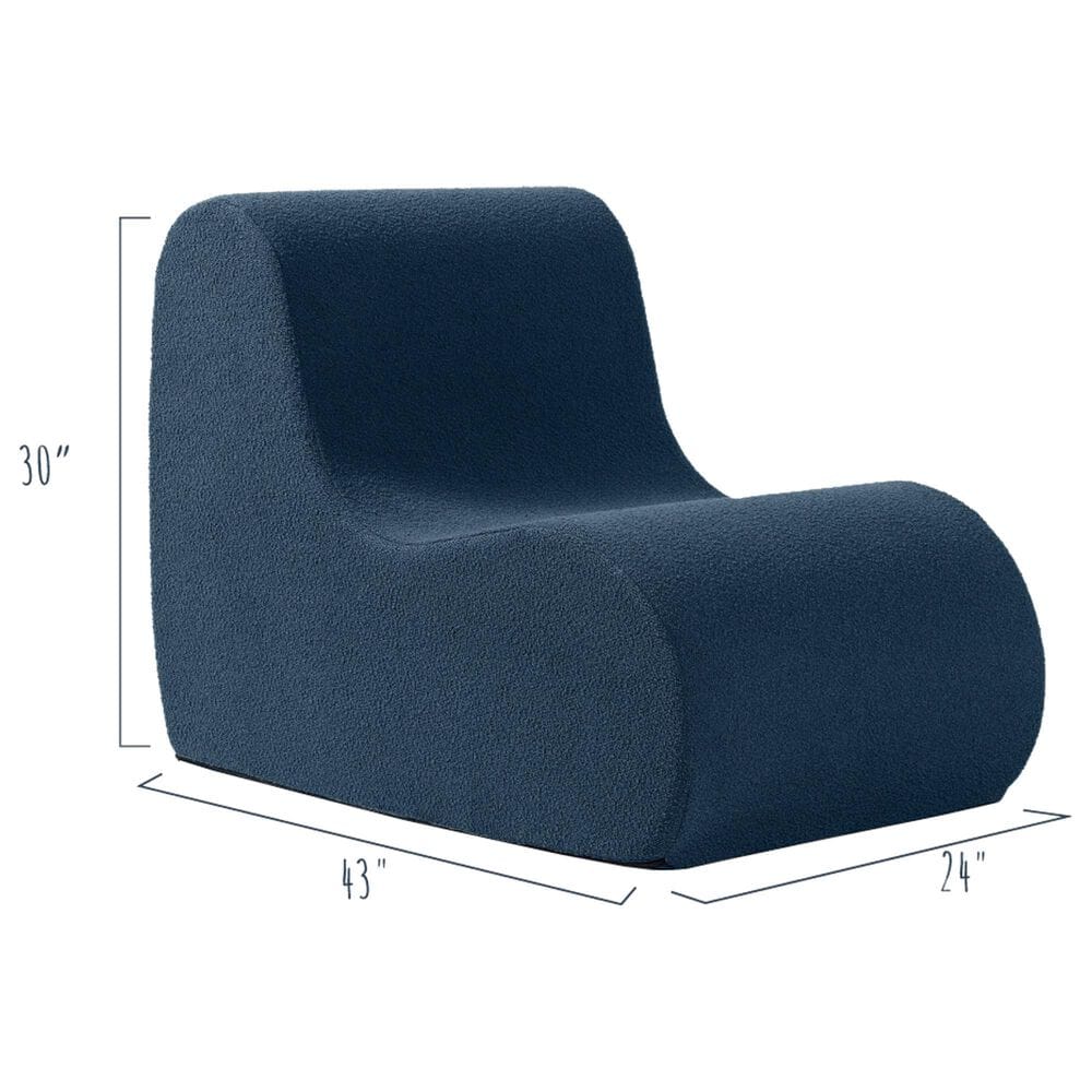 Jaxx Uptown Armless Accent Chair in Navy, , large
