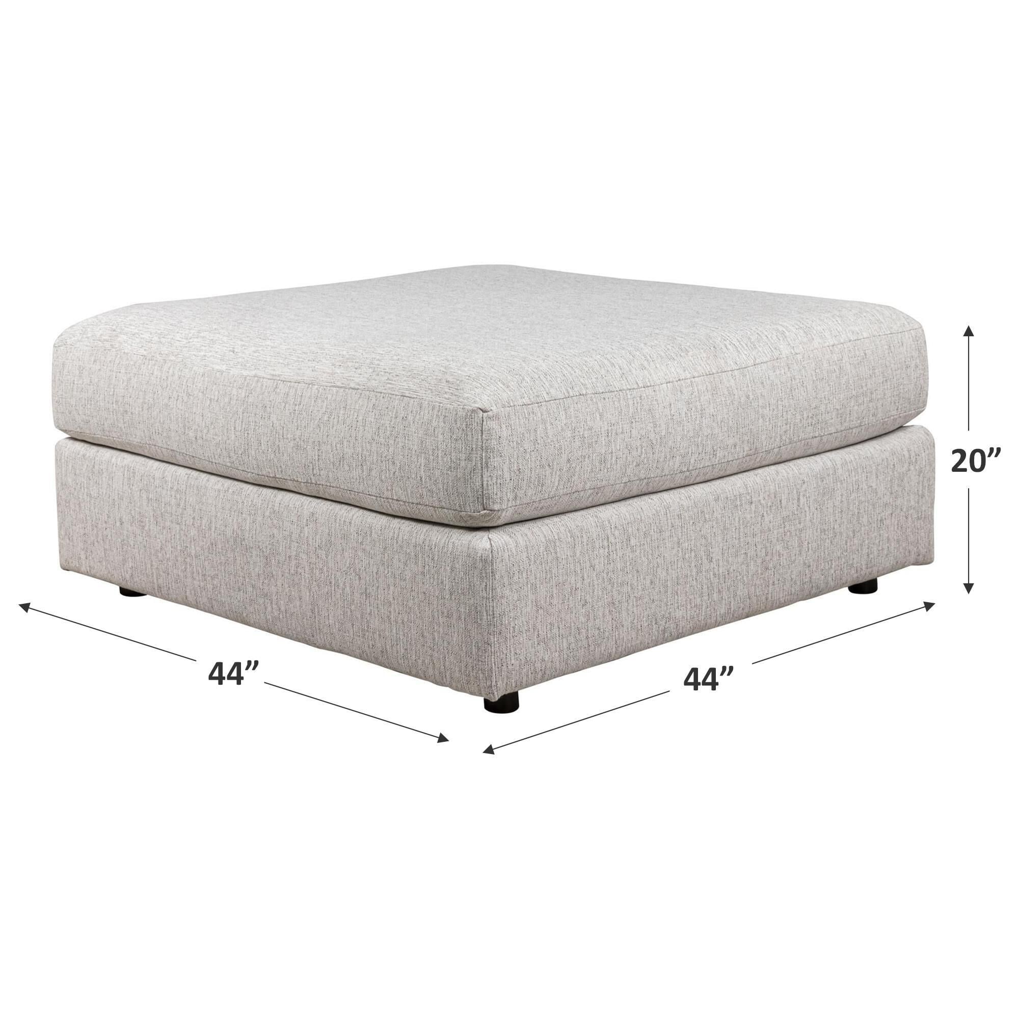 Fusion Furniture Ottoman in Durango Pewter