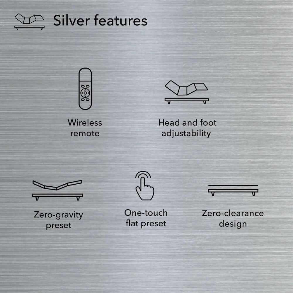 Serta Perfect Sleeper Select Aksarben Plush King Mattress with Serta Silver Baselogic Adjustable Base, , large