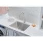 Blanco Quatrus 25" R15 Dual Mount Laundry Sink in Refined Brushed, , large