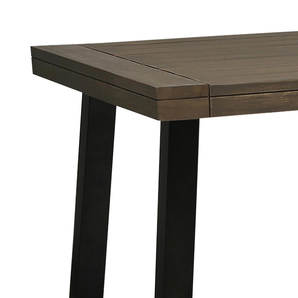 Noble House Lyons 7-Piece Dining Set in Black and Gray, , large