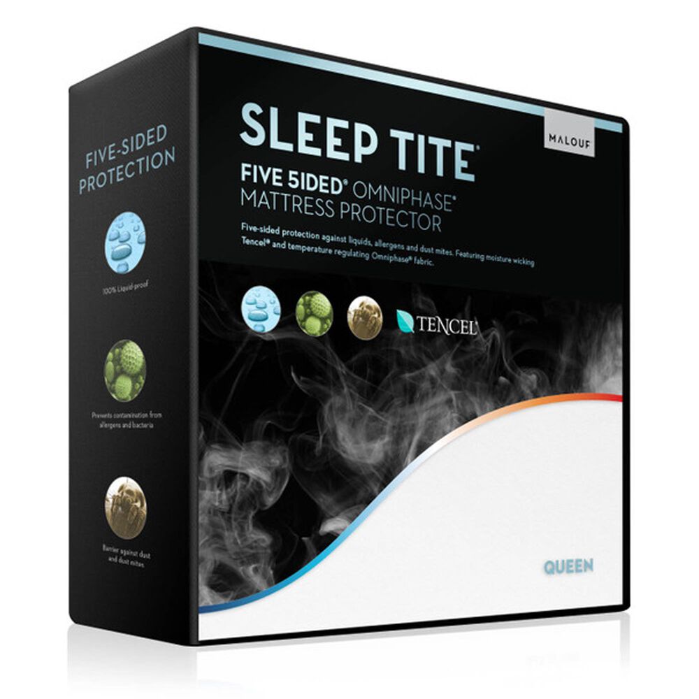 Malouf Five 5ided Queen Mattress Protector with Tencel + Omniphase, , large