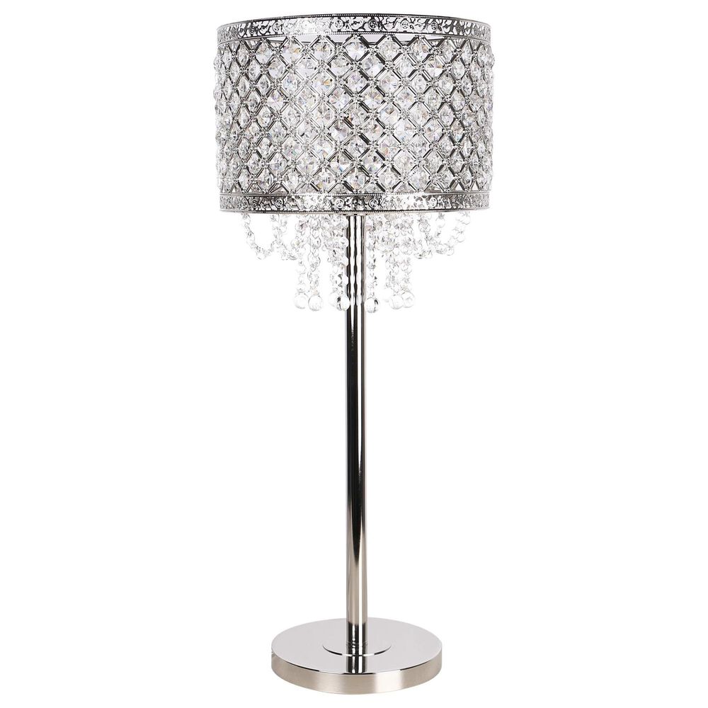 Classy Art Wholesalers Crystal Elegance II Table Lamp in Polished Nickel, , large