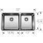 Blanco Formera Double Sink in Stainless Steel, , large