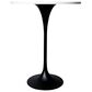 Leisuremod LeisureMod Verve Collection Modern Bar Height Table Black Base with 27 Round Light Natural Wood MDF Top, , large