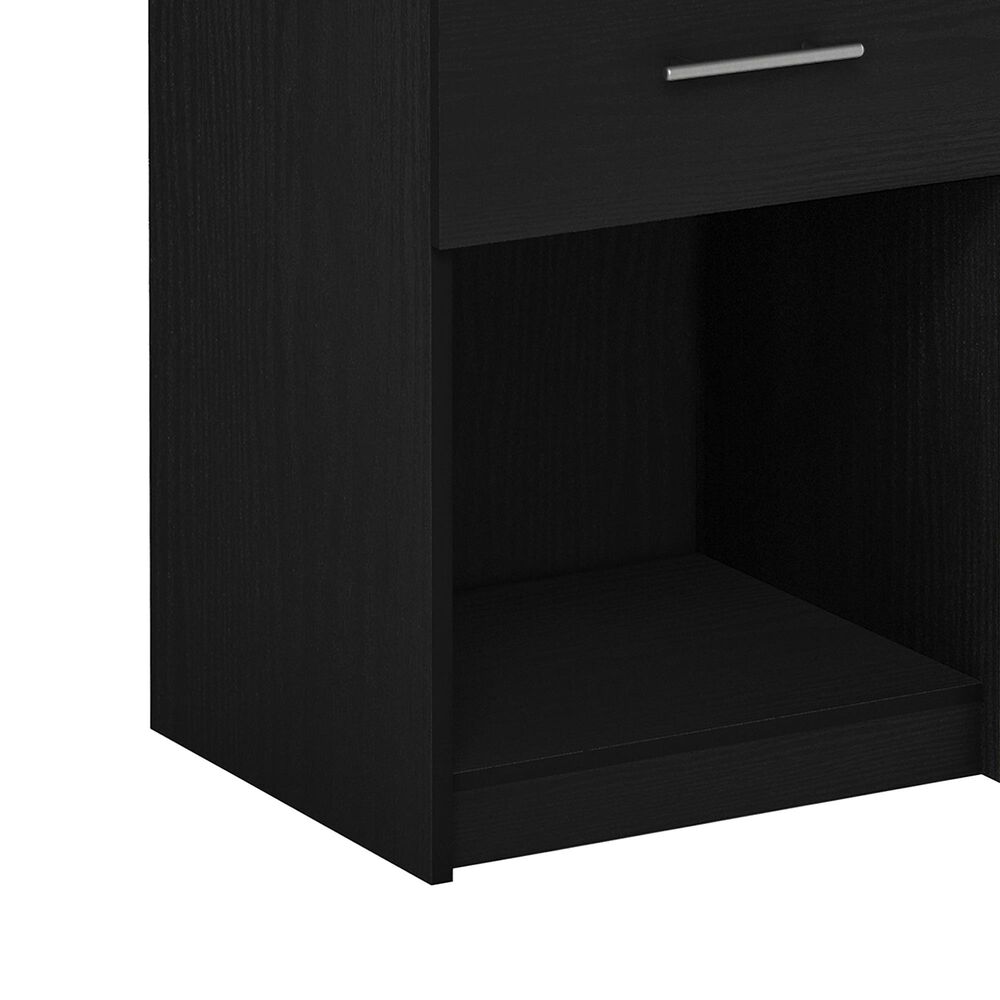 HOMLUX 1-Drawer Modern Nightstand with Bar Handle in Americano, , large