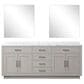 Lexora Home Abbey 80" Double Bathroom Vanity in Black Oak with 2 cm White Carrara Marble Top, Rectangular Sinks and 36" Mirrors, , large