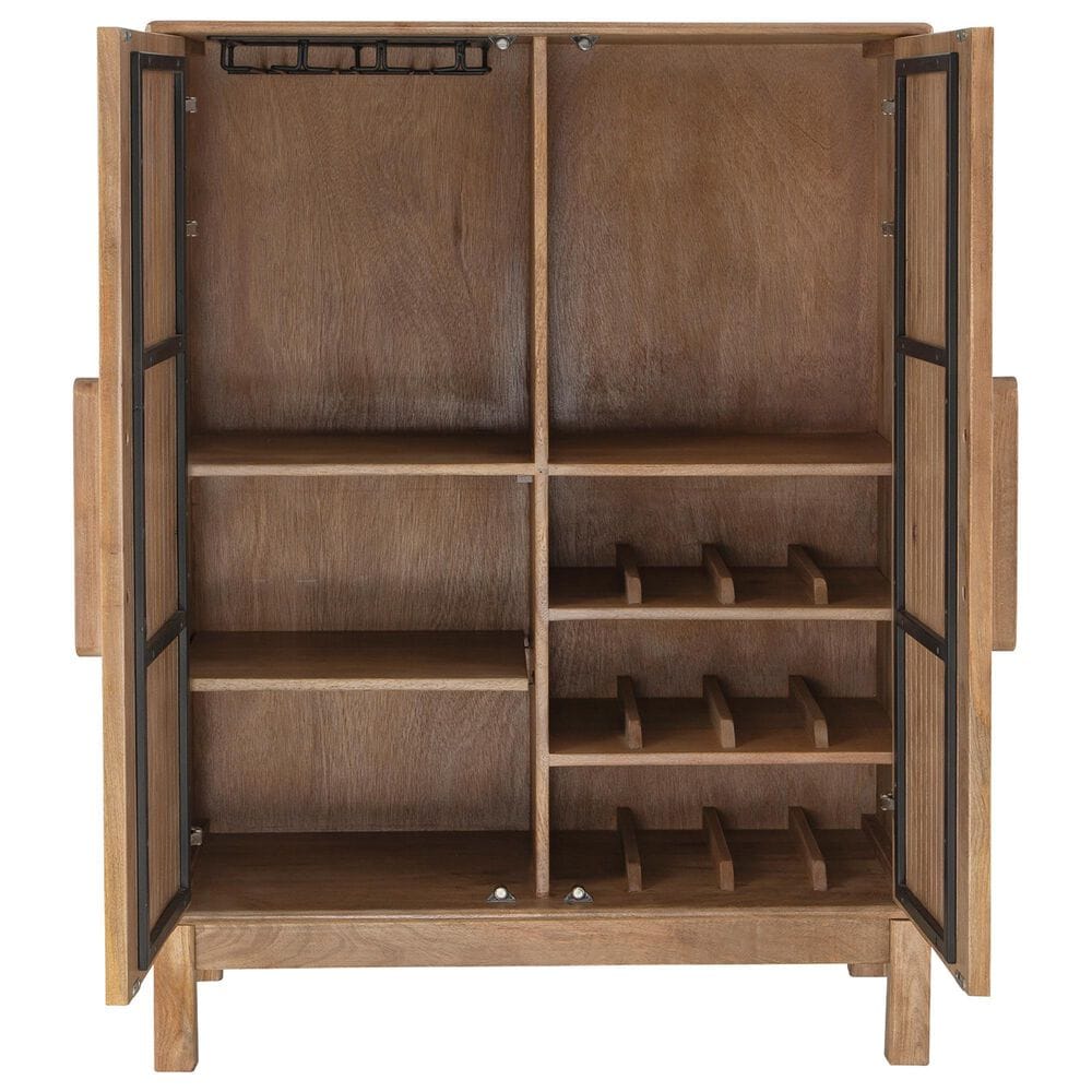 Ashley Pellamour Bar Cabinet in Natural Brown, , large