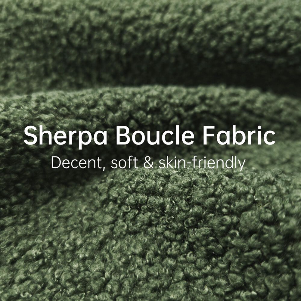 Morden Fort Cloud Boucle Armless Chair in Green (Set of 2), , large