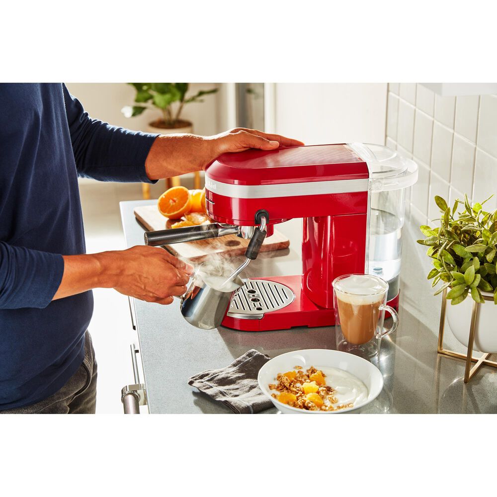 KitchenAid 47 Oz Semi-Automatic Espresso Machine in Empire Red, , large