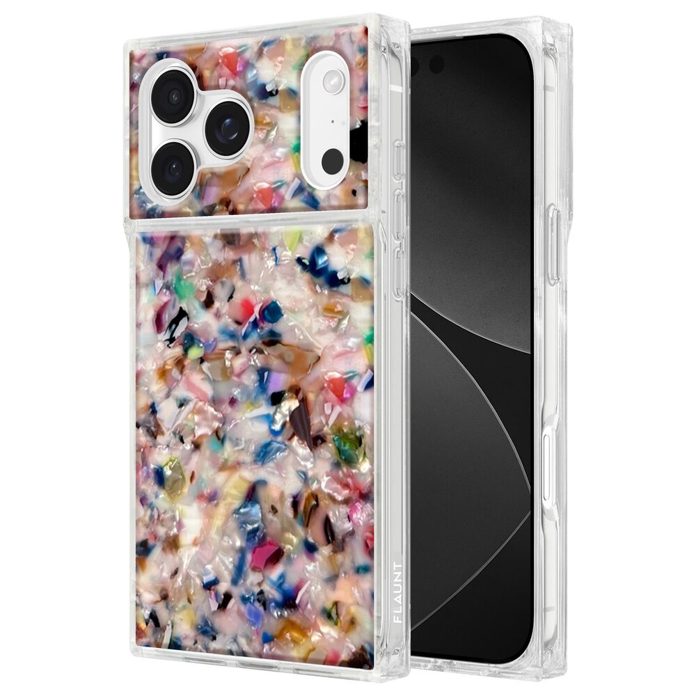 Case-Mate Square MagSafe Case for iPhone 17 Pro Max in Rainbow Confetti Tortoise Shell, , large