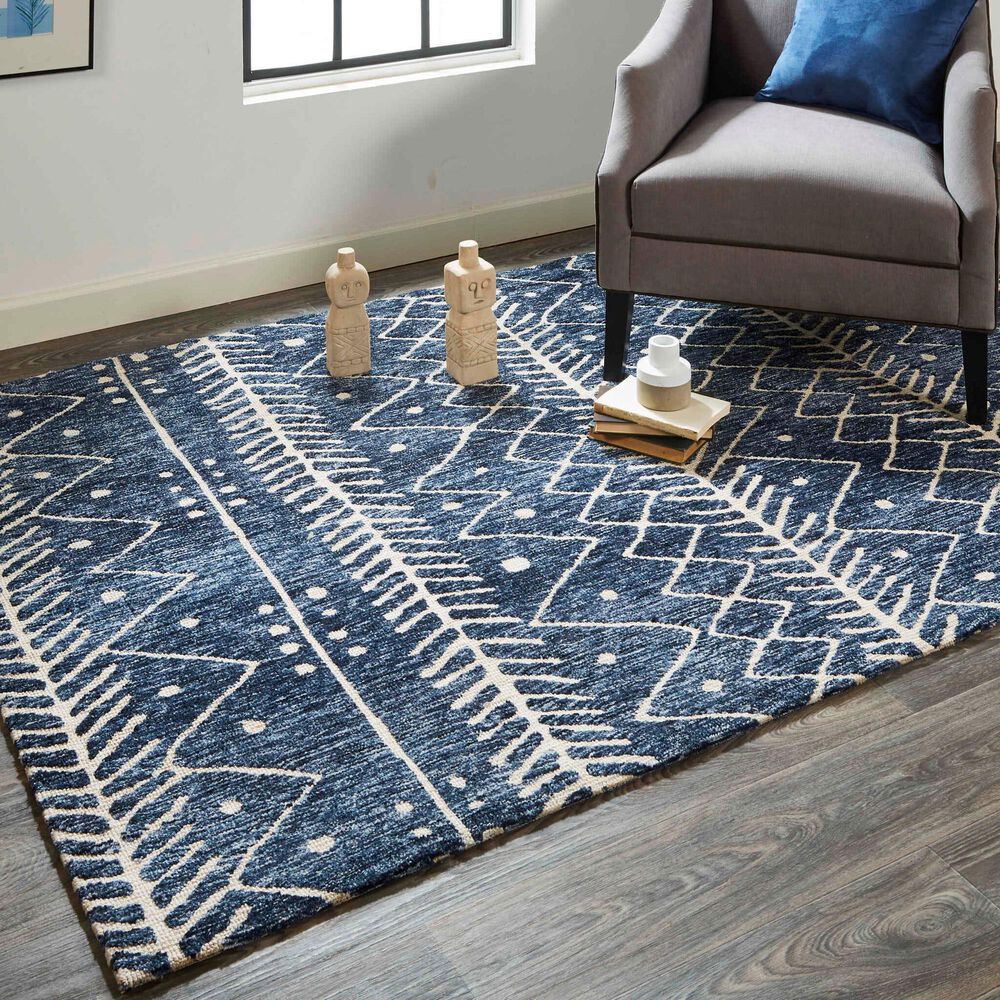 Feizy Rugs Colton 8318F 9'6" x 13'6" Denim Area Rug Nebraska