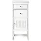 James Martin Vanities Athens 15" Right Single Bathroom Vanity in Glossy White with 3 cm Arctic Fall Solid Surface Top and Rectangle Sink, , large