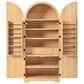 HOMLUX 72" Tall Arched Kitchen Pantry Cabinet in Natural, , large
