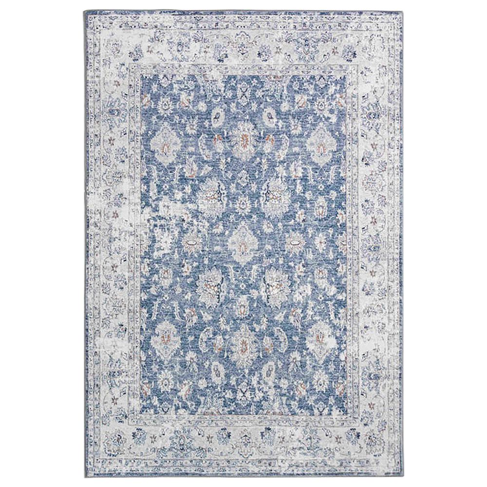 Central Oriental Trisha Yearwood Belmont Malian 5" x 7" Blue and Ivory Area Rug, , large