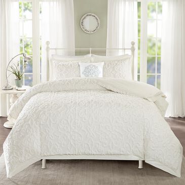 Hampton Park Sabrina 4-Piece King/California King Comforter Set in White, , large