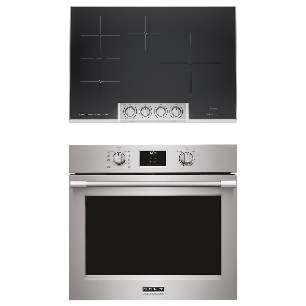 Frigidaire Professional Professional 2-Piece Kitchen Package with 30" Single Wall Oven and 30" Induction Cooktop in Stainless Steel, , large