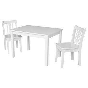 International Concepts San Remo 3 Piece Juvenile Table Set in White, , large