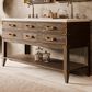 Lexora Home Norwalk 60" Double Bathroom Vanity in Brown Oak with White Cultured Marble Top  and Rectangle Sink, , large