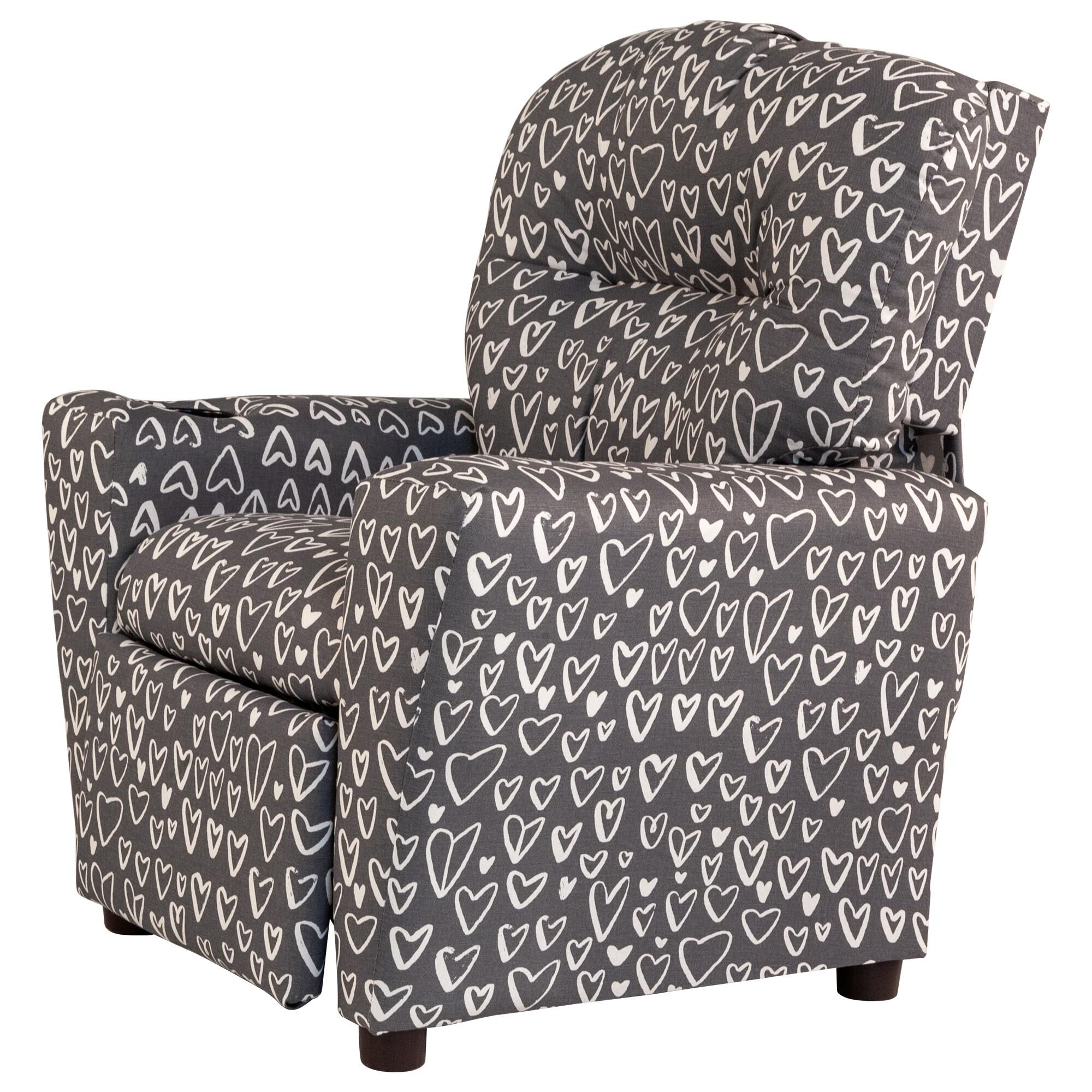 Brazil Childs Recliner with Cupholder in Gray Nebraska Furniture