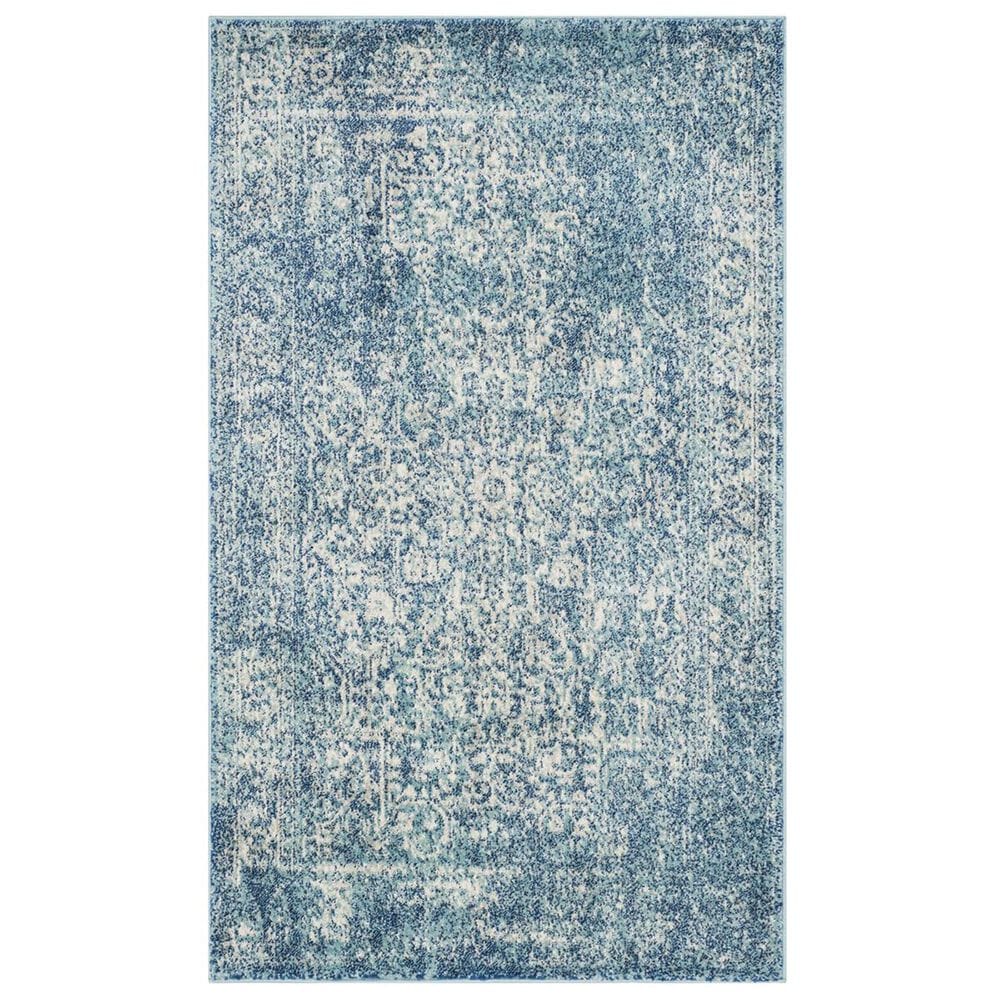 Safavieh Evoke EVK256C-3 3&#39; x 5&#39; Blue/Ivory Area Rug, , large
