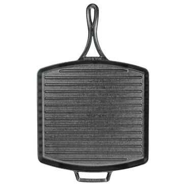 Lodge Cast Iron Blacklock 12" Square Triple Seasoned Cast Iron Grill Pan in Black, , large