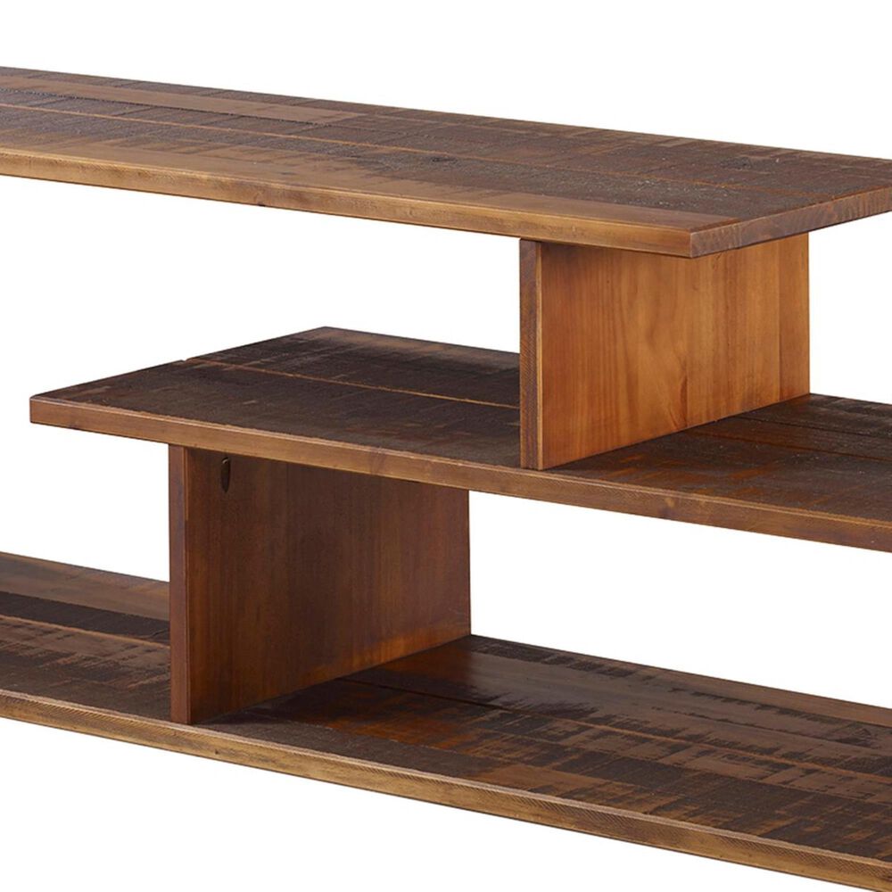 Walker Edison 60&quot; Rustic Solid Wood TV Console in Amber, , large