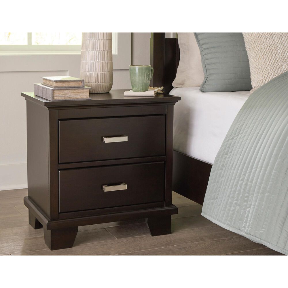 Ashley Covetown 2-Drawer Nightstand in Dark Brown, , large