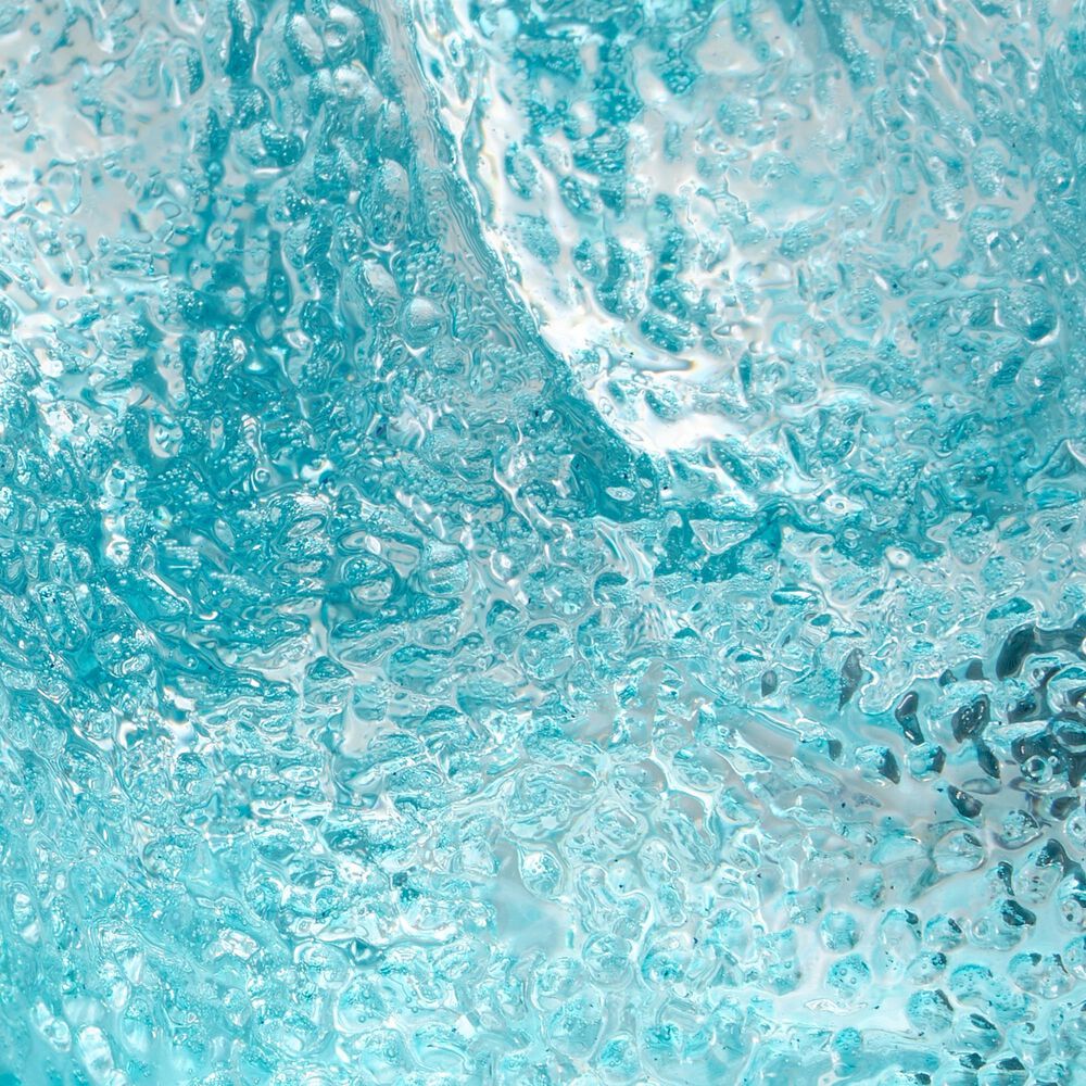 Maple and Jade Coral Ombre Decorative Sculpture with Base in Blue and Clear, , large