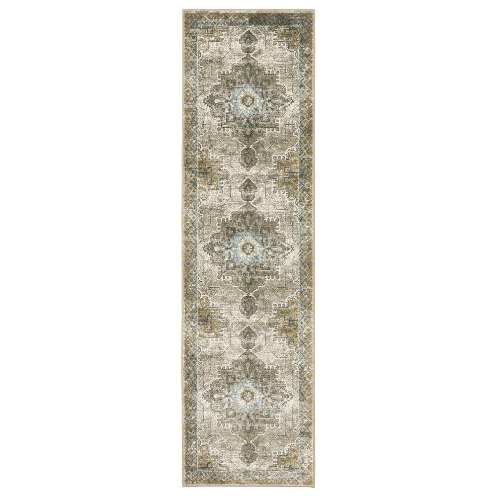 Oriental Weavers Venice Padua 2"3" x 7"6" Grey and Blue Runner, , large