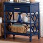 Baxton Studio Daina 1-Drawer Nightstand in Blue, , large