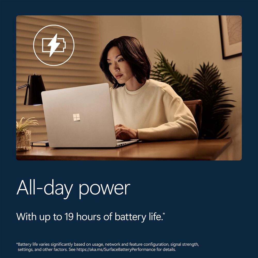 Microsoft Surface Laptop | 15-inch | Snapdragon X2 Plus (10 core) | 16GB RAM | 512GB SSD | Platinum | Windows 11 | (Latest Model, 8th Edition), , large