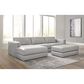Ashley 2-Piece Leather Sofa with Chaise in Glacier, , large