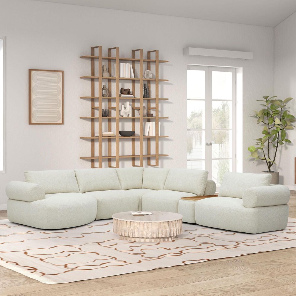 Interlochen 5-Piece Sectional in Azalea Cream, , large