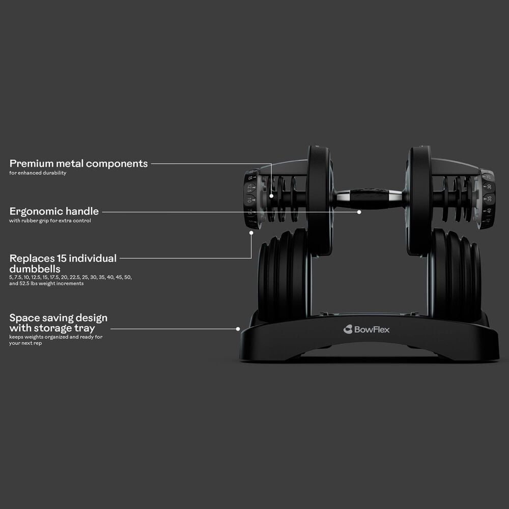 BowFlex Results Series 552 SelectTech Dumbbell in Black &#40;Set of 2&#41;, , large
