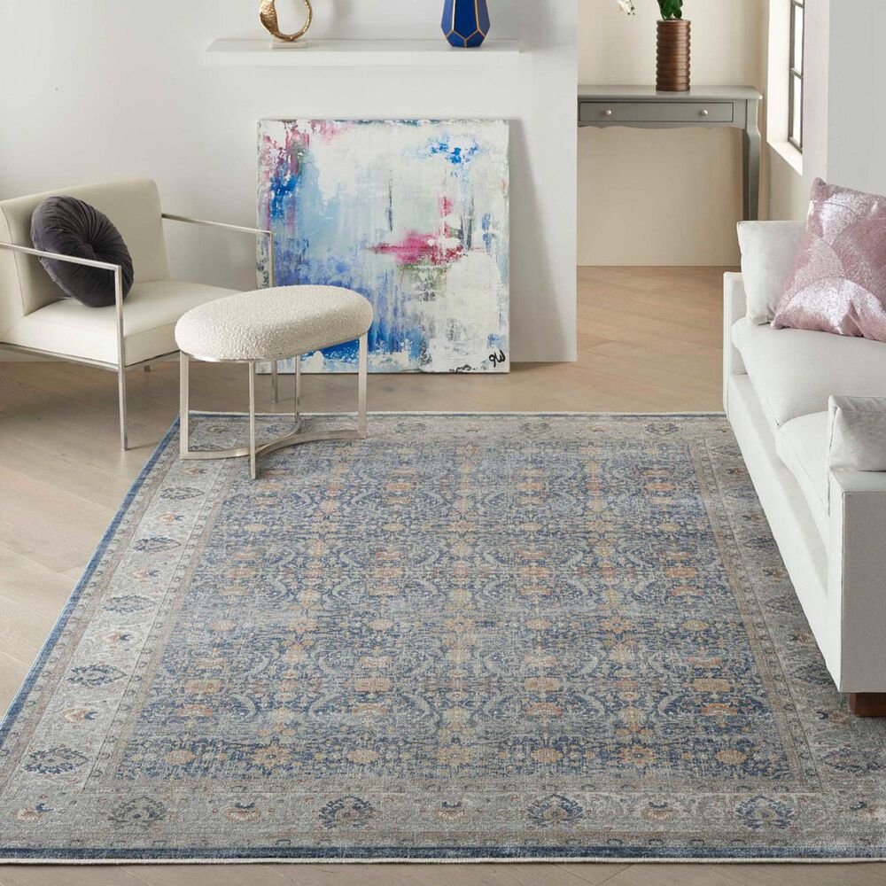Nourison Starry Nights STN08 8&#39; x 10&#39; Light Blue Area Rug, , large
