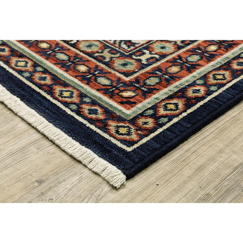 Oriental Weavers Lilihan Ornamental 3&#39;3&quot; x 5&#39; Navy Area Rug, , large