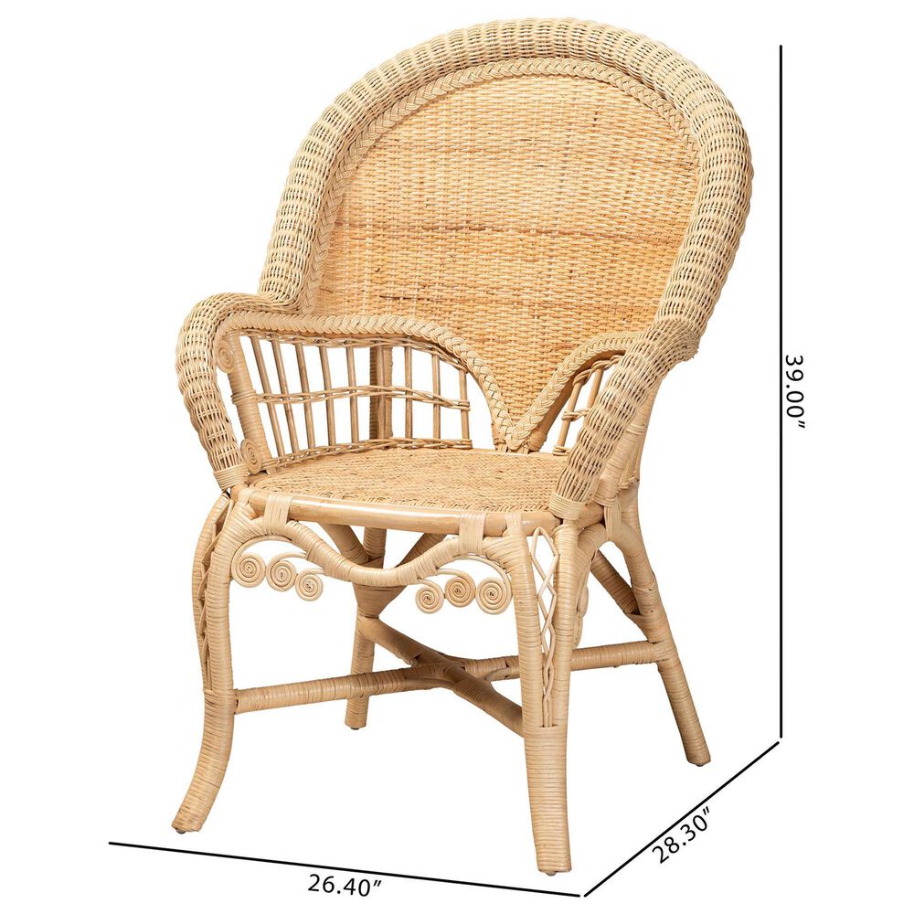 Baxton Studio Ratu Accent Chair in Natural Brown, , large