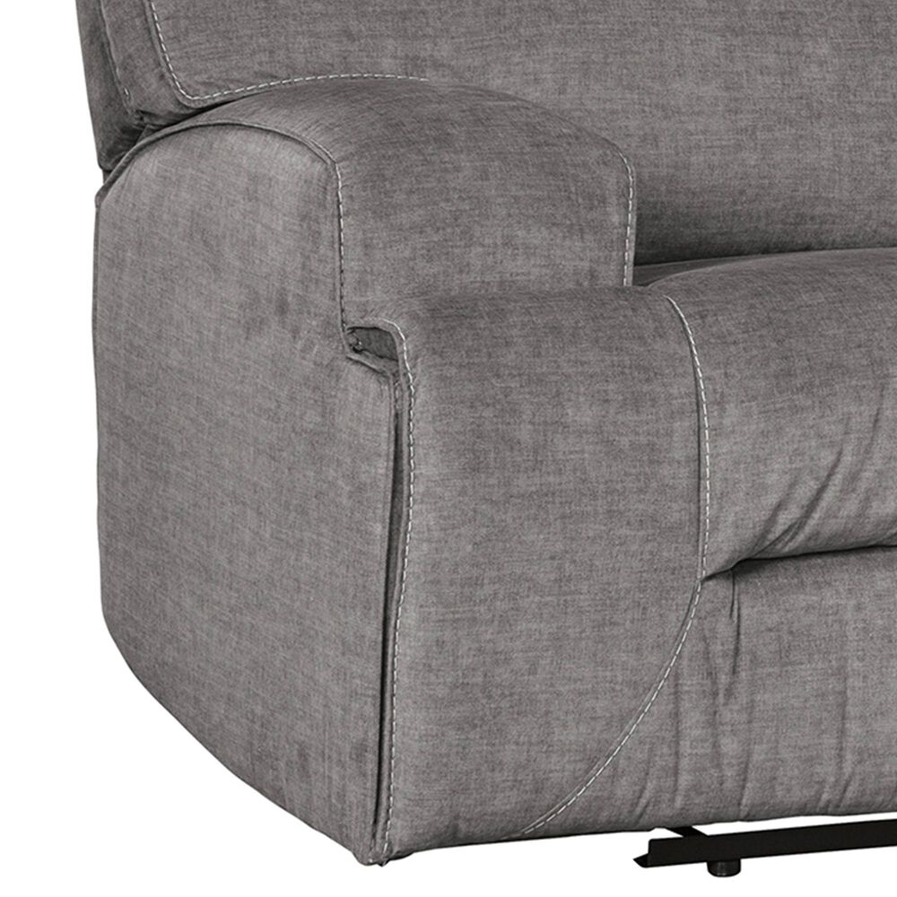 Benchcraft Coombs Double Reclining Loveseat with Console in Charcoal, , large