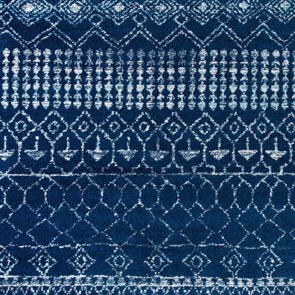 Safavieh Tulum 5&#39; Round Navy and Ivory Area Rug, , large