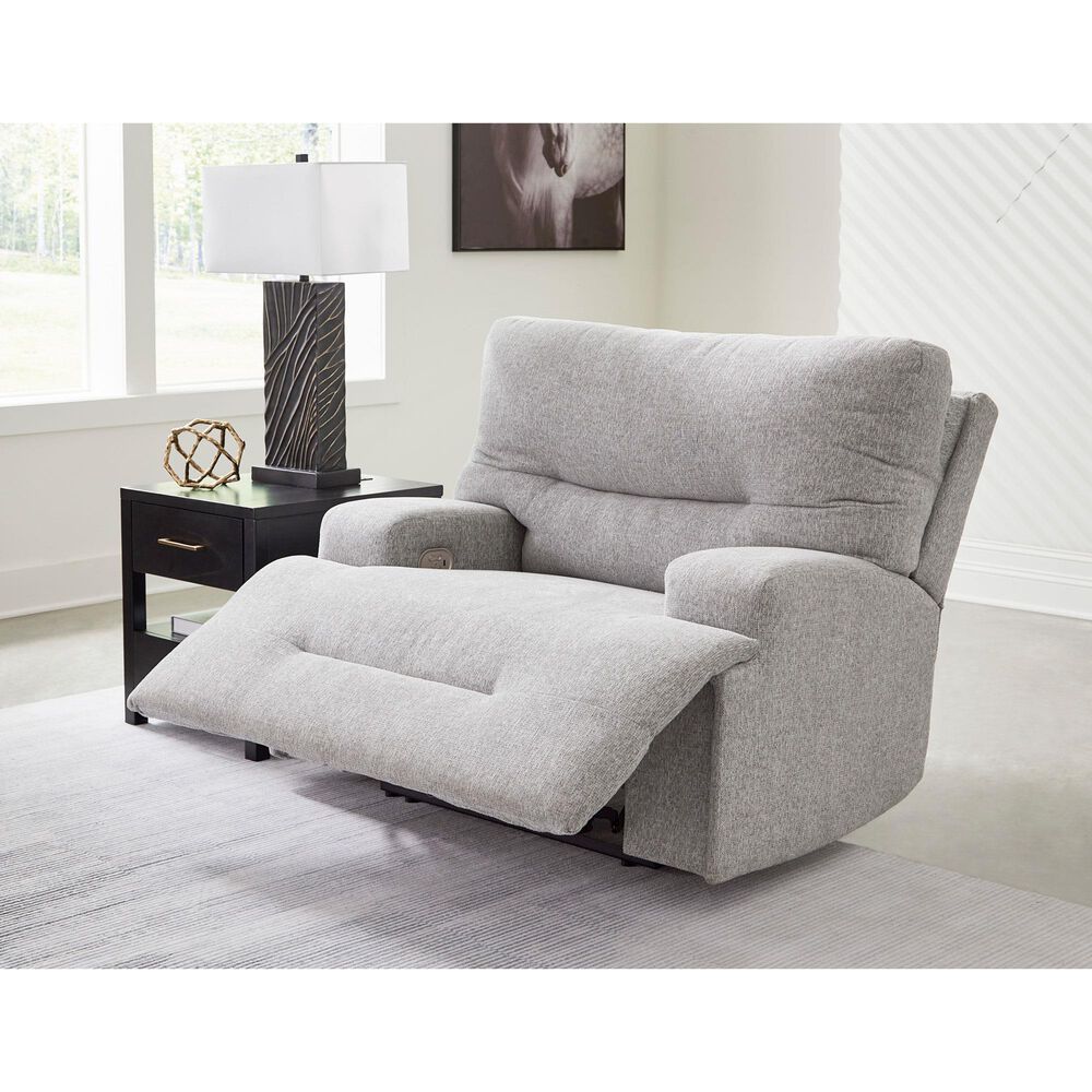 Ashley Acklen Place Power Recliner in Pewter, , large