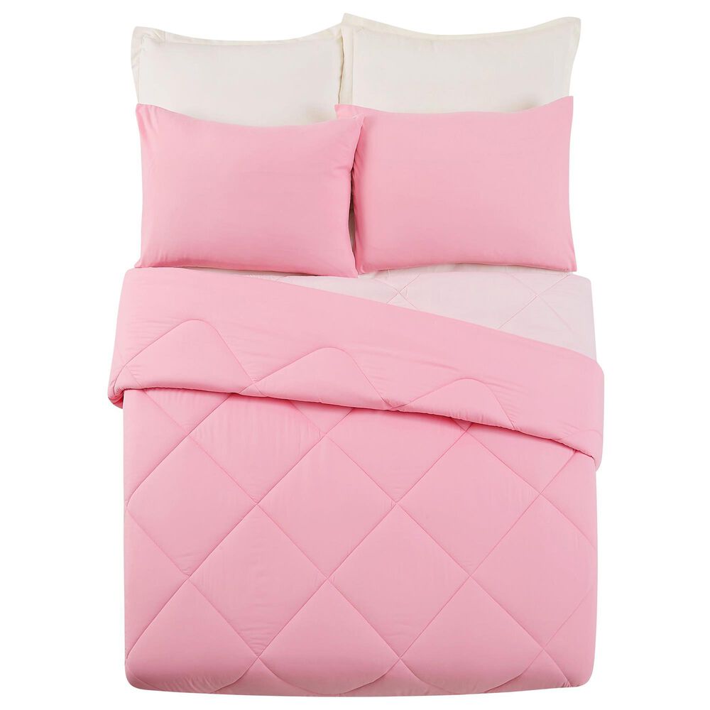 Peking Handicraft Olivia 2-Piece Full/Queen Comforter Set in Pink, , large