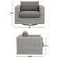 Steve Silver Co. Blakley Patio Swivel Chair in Dark Gray, , large