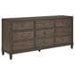 Furniture Worldwide Montclair 4 Piece King Panel Bedroom Set in Embossed Cocoa and Smoked Gold, , large
